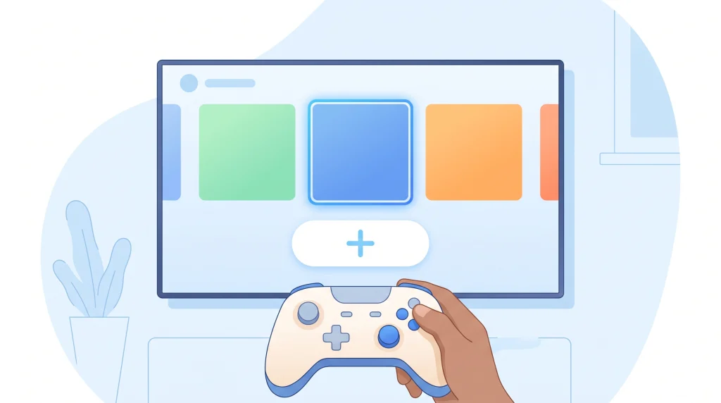 Illustration of adding a monthly game to a console game library